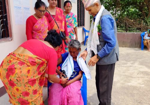 जेष्ठ नागरिकको स्वास्थ्य परिक्षण एवम् प्रशिक्षण