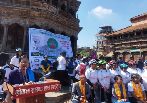 महिनावारी स्वच्छताका लागि ३९२ साइकल यात्रीको सचेतनामूलक र्‍याली