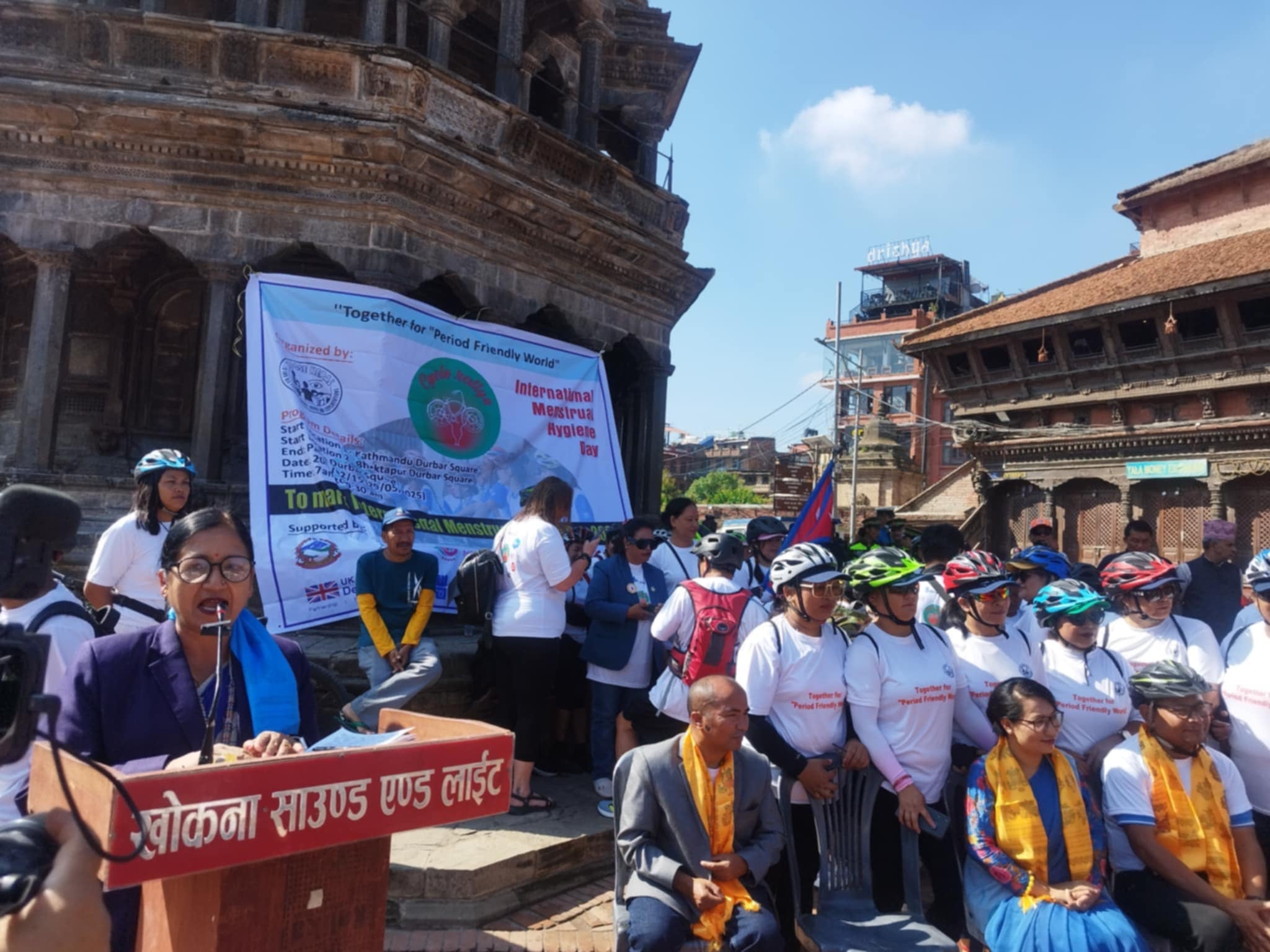 महिनावारी स्वच्छताका लागि ३९२ साइकल यात्रीको सचेतनामूलक र्‍याली