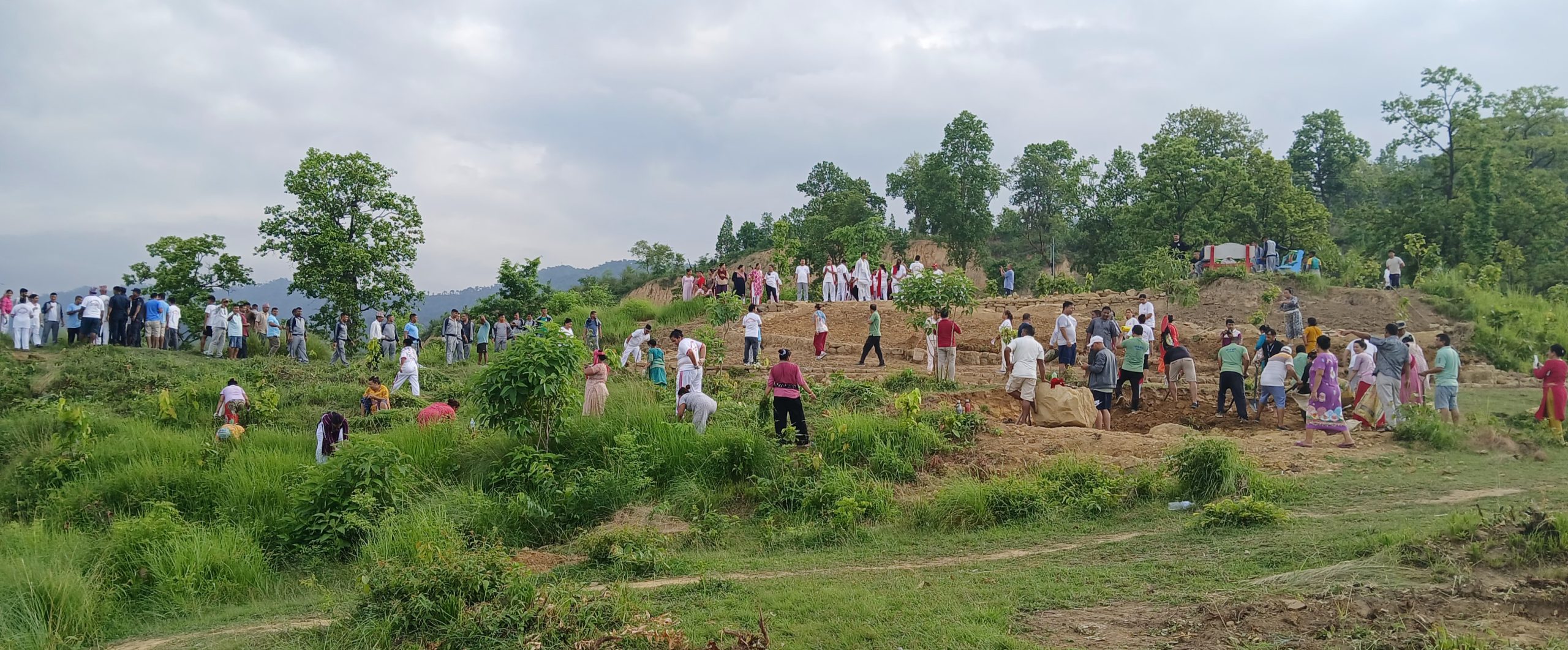 पारिजात सामुदायिक वनको इको पार्कमा जनश्रमदान(फोटो फिचर सहित)