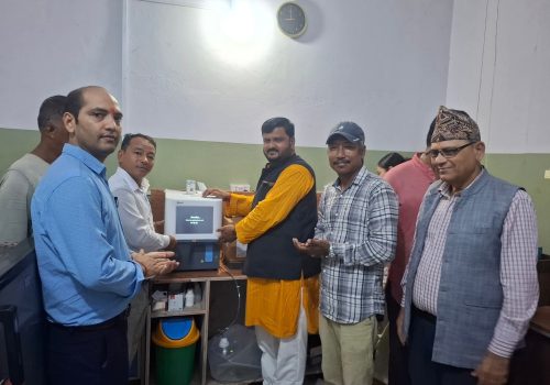 सहिद स्मृति अस्पताललाई प्रतापपुर द्वारा हेमाटोलोजी मेसिन उपलब्ध